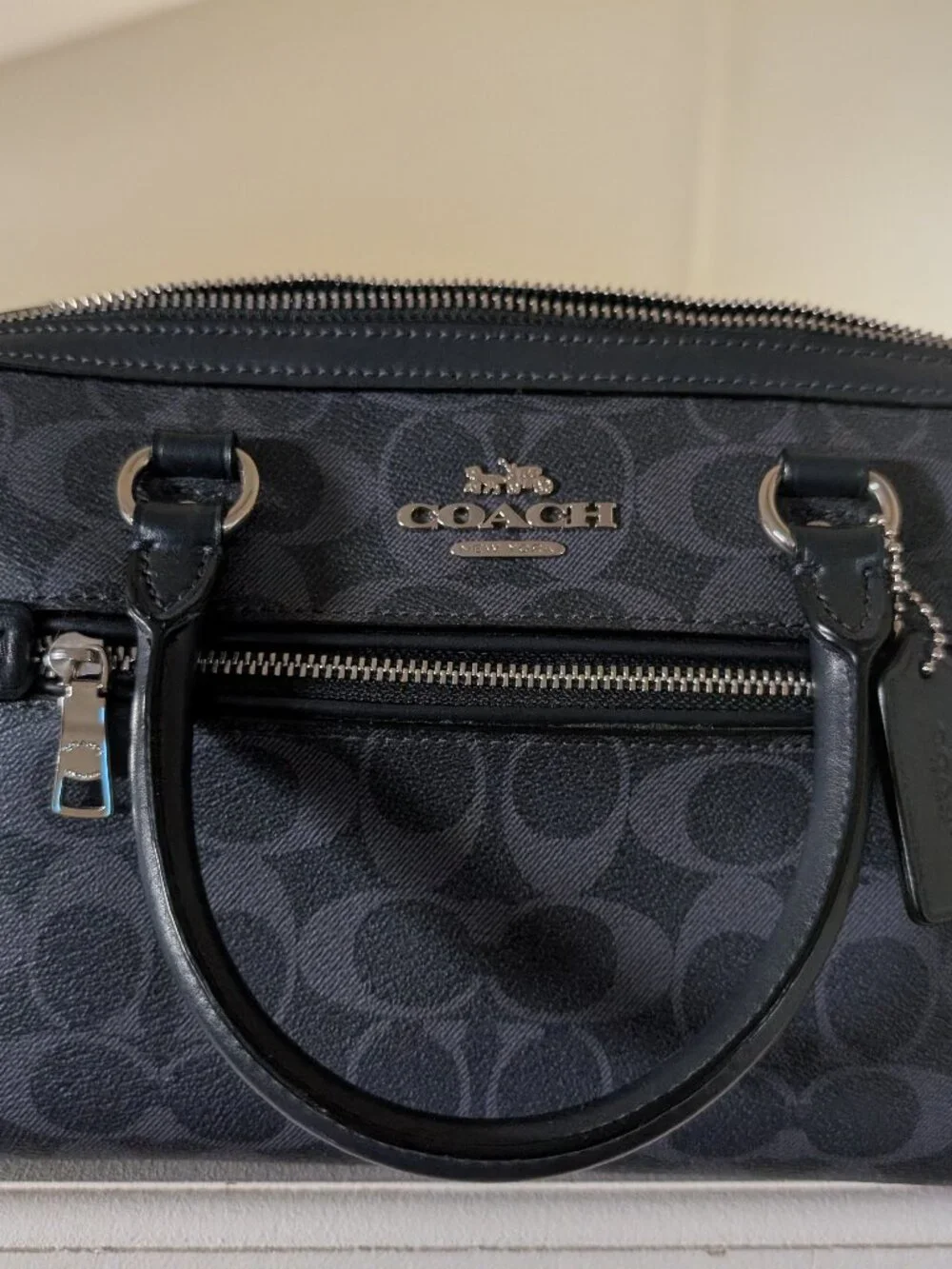 Coach Midnight Blue Rowan Satchel Bag
